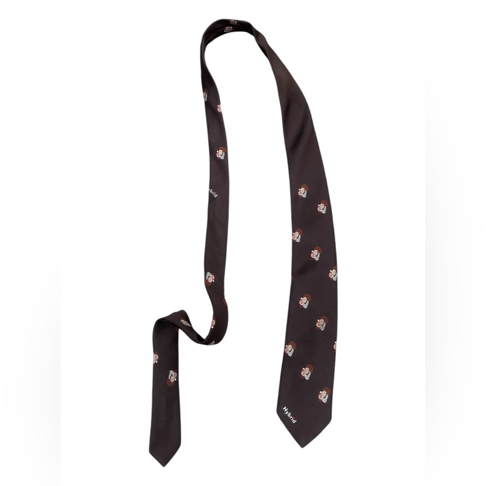 Retro Men's Brown Turkey Patterned Tie